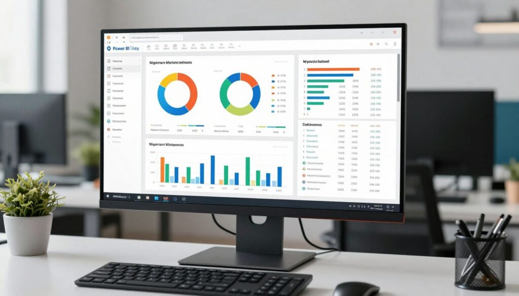 Data visualisation dashboard showing Nigerian market analytics and trends